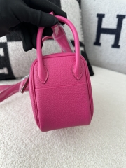 Lindy mini Tc Clemence  5R Rose Shocking silver hardware