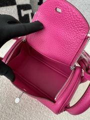 Lindy mini Tc Clemence  5R Rose Shocking silver hardware