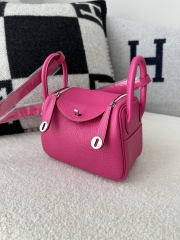 Lindy mini Tc Clemence  5R Rose Shocking silver hardware