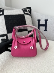 Lindy mini Tc Clemence  5R Rose Shocking silver hardware