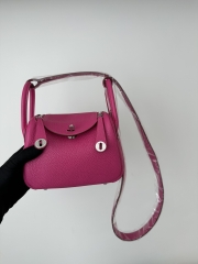 Lindy mini Tc Clemence  5R Rose Shocking silver hardware
