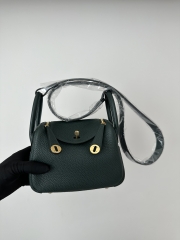 Lindy mini Tc  Clemence  6O Vert cypres  Gold  hardware
