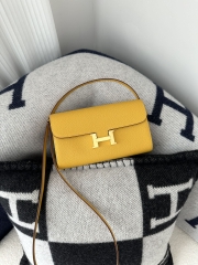 Constance to go epsom 9D Jaune ambre  Gold hardware