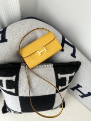 Constance to go epsom 9D Jaune ambre  Gold hardware