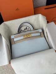 Kelly mini II epsom T0 Blue brume Gold hardware