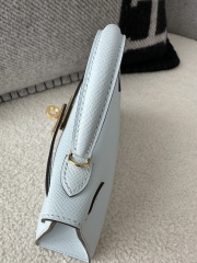 Kelly mini II epsom T0 Blue brume Gold hardware