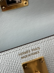 Kelly mini II epsom T0 Blue brume Gold hardware