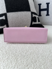 Kelly pochette 22cm  Swift X9  Mauve sylvestre  Gold hardware