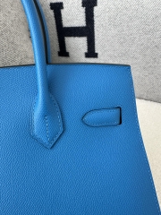 Birkin 30cm epsom  T7 Blue Hydra silver hardware
