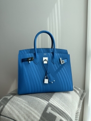 Birkin 30cm epsom  T7 Blue Hydra silver hardware