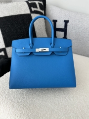 Birkin 30cm epsom  T7 Blue Hydra silver hardware