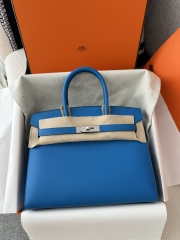 Birkin 30cm epsom  T7 Blue Hydra silver hardware