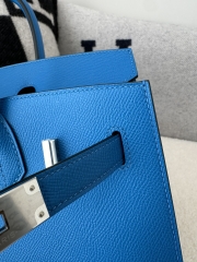 Birkin 30cm epsom  T7 Blue Hydra silver hardware