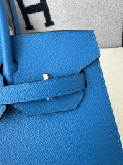 Birkin 30cm epsom  T7 Blue Hydra silver hardware