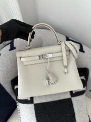 Kelly 28cm togo 8L Beton silver hardware