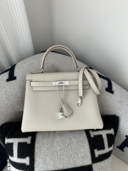 Kelly 28cm togo 8L Beton silver hardware