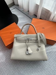 Kelly 28cm togo 8L Beton silver hardware