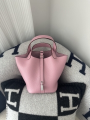 Picotin lock 18cm  ClemenceX9 Mauve sylvestre silver hardware