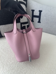 Picotin lock 18cm  ClemenceX9 Mauve sylvestre silver hardware