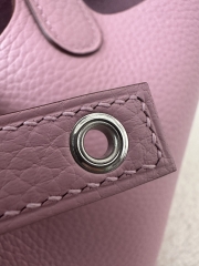 Picotin lock 18cm  ClemenceX9 Mauve sylvestre silver hardware