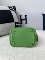 Picotin lock 18cm Clemence  A8 Vert yucca Gold hardware