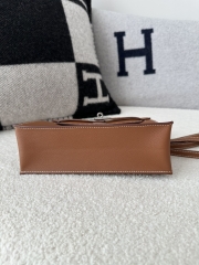 Kelly Danse 22cm Gold Brown Leather Dance Bag