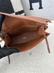 Kelly Danse 22cm Gold Brown Leather Dance Bag