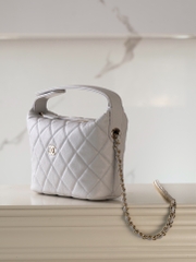 Chanel 25c Spring New Lunch Box Bag Grey