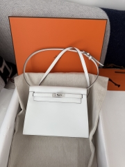Kelly Danse 22cm Jump Dance Bag Swift Calfskin M4 Gris Pale
