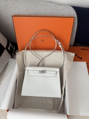 Kelly Danse 22cm Jump Dance Bag Swift Calfskin M4 Gris Pale