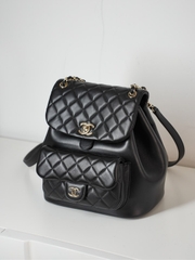 CHANEL 24p Duma Black Large Backpack