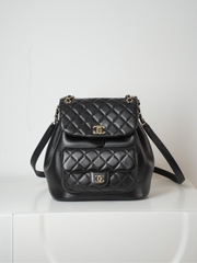CHANEL 24p Duma Black Large Backpack