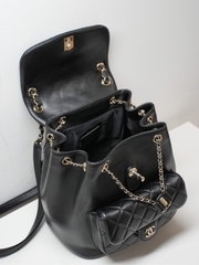 CHANEL 24p Duma Black Large Backpack