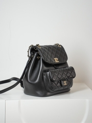 CHANEL 24p Duma Black Large Backpack