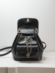 CHANEL 24p Duma Black Large Backpack