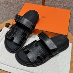 JD-620 Black Chypre Sandal - Natural Lambskin
