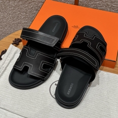 JD-620 Black Chypre Sandal - Natural Lambskin