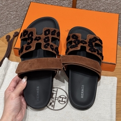 JD-480 Chypre Sandal Chamois Leather Brun Fume