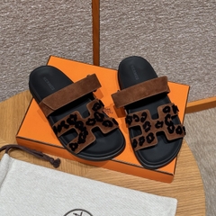 JD-480 Chypre Sandal Chamois Leather Brun Fume