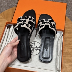 JD-450 Beige Chamois Leather Slippers