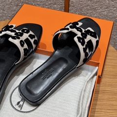 JD-450 Beige Chamois Leather Slippers