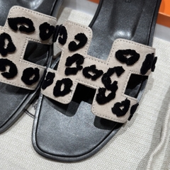 JD-450 Beige Chamois Leather Slippers