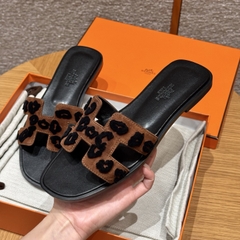 JD-450 181 Oran Drag Sandals in Brun Fume Chamois Leather