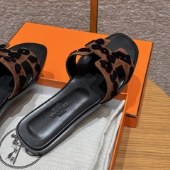 JD-450 181 Oran Drag Sandals in Brun Fume Chamois Leather