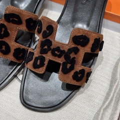 JD-450 181 Oran Drag Sandals in Brun Fume Chamois Leather
