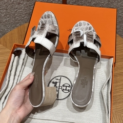 JD-2180 High Heel Sandals in Himalaya Alligator Leather
