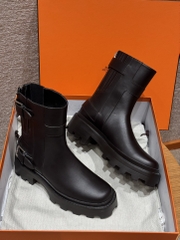 JD 980 Leather Ankle Boots with Rubber Outsole