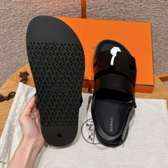JD-650 179 Genius Men's Black Cowhide Sandals