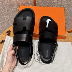 JD-650 179 Genius Men's Black Cowhide Sandals