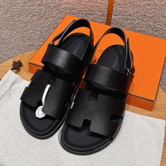 JD-650 179 Genius Men's Black Cowhide Sandals